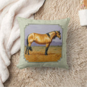 バックスキンホースマスタリオンセージグリーン クッション (ブランケット)