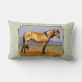 バックスキンホースマスタリオンセージグリーン ランバークッション (裏面)