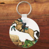バックスキン大きな飛躍xc HORSE ARTイベント キーホルダー (正面)