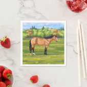 バックスキン・ダン・クォーター馬 スタンダードカクテルナプキン (インサイチュ)