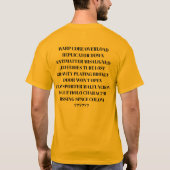 バックスターを責めろ Tシャツ (裏面)