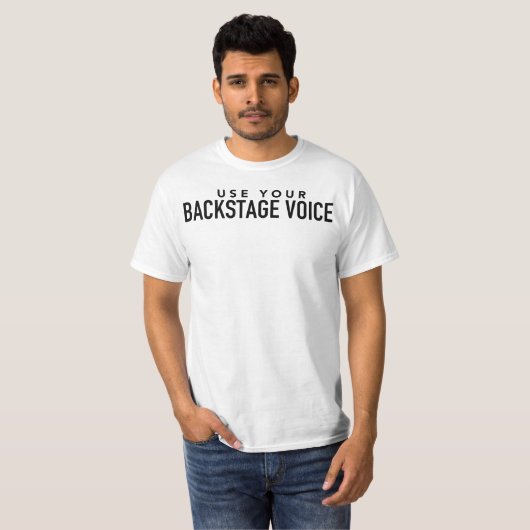 バックステージのVoice おもしろい Theater Tech Weekを使用 Tシャツ (正面フル)