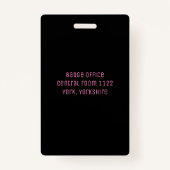 バックステージミュージックフェスティバルピンクアクセスパスVIP バッジ (裏面)