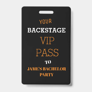 バックステージ パス アクセス バチェラー 誕生日 VIP バッジ