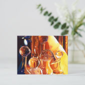 「バックステージ」ミュージカル楽器&グラスアート ポストカード (スタンド正面)