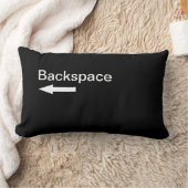 バックスペース用のキーコンピュータ鍵(黒) ランバークッション (ブランケット)