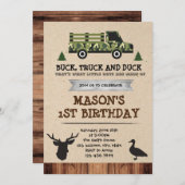 バックス・トラックス・アンド・ダックス パーティー招待状 招待状 (正面/裏面)
