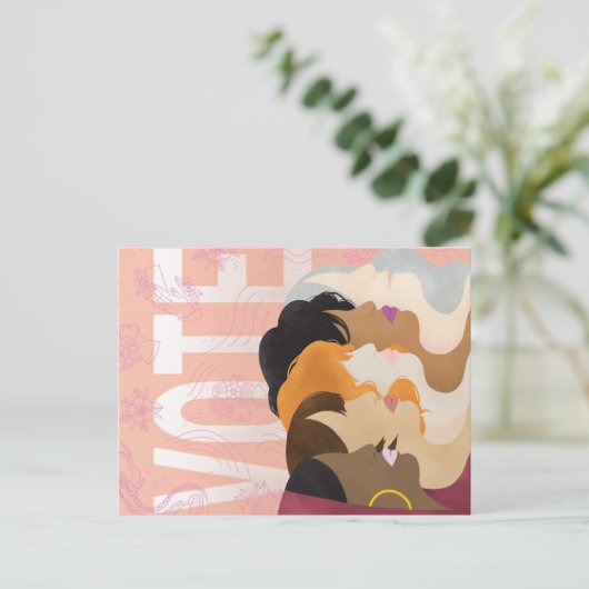 バックス・リウによる2020年女性ポストカードのような投票 ポストカード (スタンド正面)