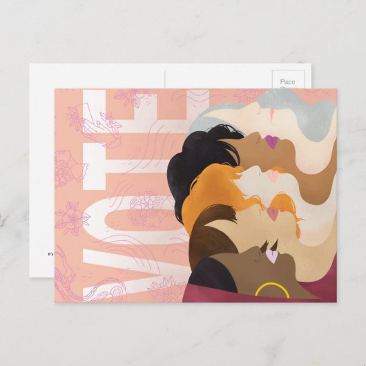 バックス・リウによる2020年女性ポストカードのような投票 ポストカード (正面/裏面)