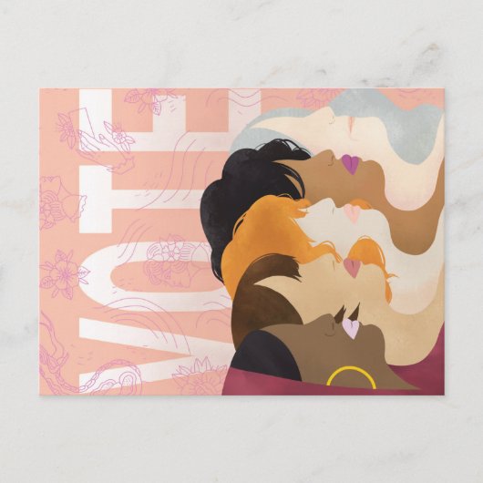 バックス・リウによる2020年女性ポストカードのような投票 ポストカード (正面)