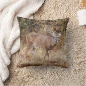 バックディアワイルドアニマルテキサス州ディアアートピロー クッション (ブランケット)