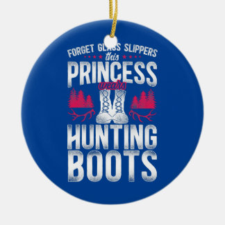 バックディアー狩りハンターガール忘れヴィンテージ セラミックオーナメント