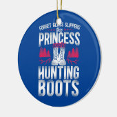 バックディアー狩りハンターガール忘れヴィンテージ セラミックオーナメント (左)