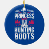 バックディアー狩りハンターガール忘れヴィンテージ セラミックオーナメント (裏面)