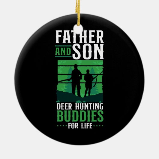 バックディアー狩りハンターファーザー父パパソンファミリー セラミックオーナメント (裏面)