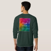 バックデザイン追加アップロード会社ロゴ男性 スウェットシャツ (裏面フル)