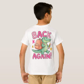 バックトゥスクールのワニTシャツ. Tシャツ (裏面フル)