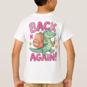 バックトゥスクールのワニTシャツ. Tシャツ (裏面)