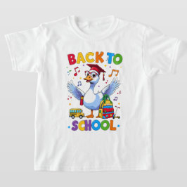 バックトゥスクールグース - カラフルで楽しいTシャツデザイン Tシャツ