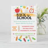 バックトゥスクールパーティー 招待状 (スタンド正面)