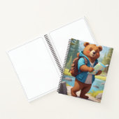 バックトゥスクール - カートゥーンベアリュックサックと地図 ノートブック (内部)