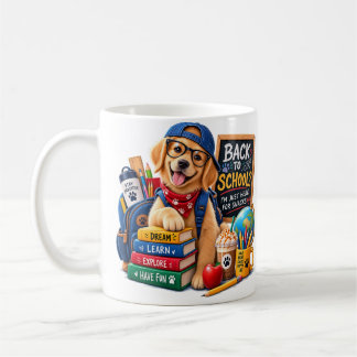 バックトゥスクール ゴールデンレトリバー 面白い犬 コーヒーマグカップ