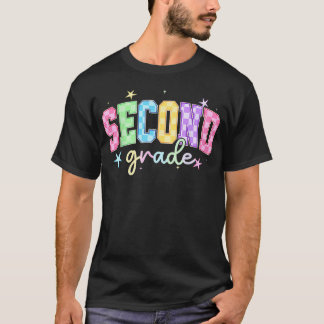 バックトゥスクール チェッカーボード柄 2年生チーム Tシャツ