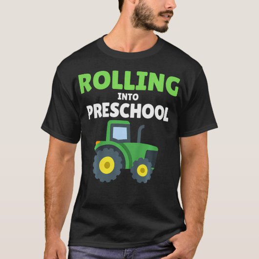 バックトゥスクール トラクター 建設 初めてのP Tシャツ (正面)