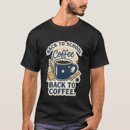 バックトゥスクール バックトゥコーヒー レトロ教師Tシャツ Tシャツ