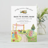 バックトゥスクール｜プレイパークパーティー 招待状 (スタンド正面)