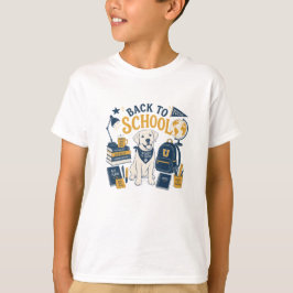 バックトゥスクール ラブラドール ヴィンテージ風 Tシャツ