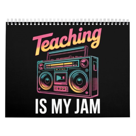 バックトゥスクール レトロ 教育は私のJam 80年代 カレンダー (カバー)