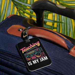 バックトゥスクール レトロ 教育は私のJam 80s ラゲッジタグ