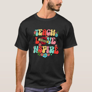 バックトゥスクール 愛を教え 励ます ヒョウ柄リップスティック 紅茶 Tシャツ