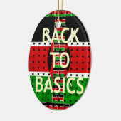 バックトゥベーシックス:ケニアの国旗をテーマにした織物文化 セラミックオーナメント (左)