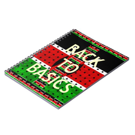 バックトゥベーシックス:ケニアの国旗をテーマにした織物文化 ノートブック (左側)