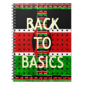 バックトゥベーシックス:ケニアの国旗をテーマにした織物文化 ノートブック (正面)