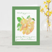 バックトラブルに対応するGet Well Card – ゴールデンバラ カード (黄色い花)