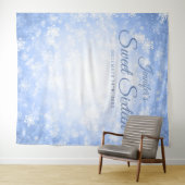 バックドロップ スウィート16 青いウィンターワンダーランド タペストリー (インサイチュ(横))