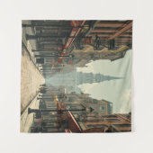 バックドロップ(ヴィンテージインスパイア市の中心のシーン) タペストリー (正面(横))