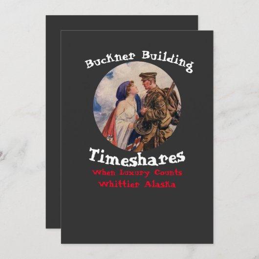 バックナー建物タイムシェアウィティエアラスカ 招待状 (正面/裏面)