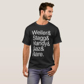 バックネームシャツバーボンウイスキー Tシャツ (正面フル)