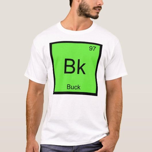 バックネーム化学元素周期表 Tシャツ (正面)