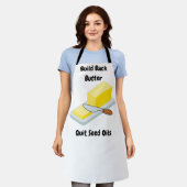 バックバターを作やめる – 種子油エプロン エプロン (着用した状態)
