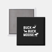 バックバックムースおもしろい狩りシーズン マグネット (正面/裏面)