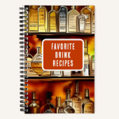 バックバーお気に入りのカクテルレシピ ノートブック (正面)