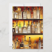 バックバーの芸術的な水彩パーティ 招待状 (正面)