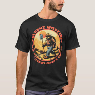 バックパッカースモーキーべア森林を緑に保とう Tシャツ