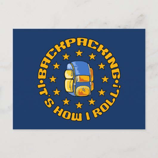 バックパッキングはがきカスタマイズ- ポストカード (正面)