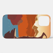 バックパックが付いた旅行者または探検家が立ち上がる Case-Mate iPhoneケース (裏面 (横))